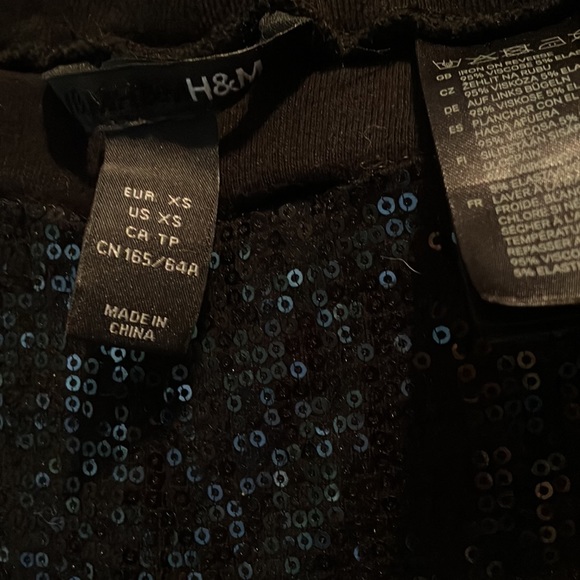 H&M Sequin Leggings Perfect Condition Sz XS - Picture 7 of 7